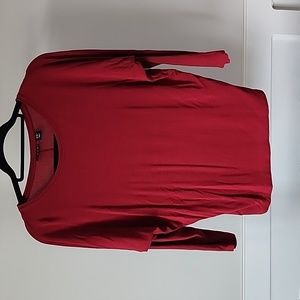 Tahari burgundy batwing blouse size XS